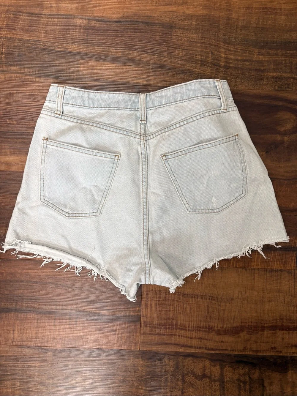 Wild Fable Women's Light Blue High Rise Denim Cut Off Shorts 6 Button 5-Pocket